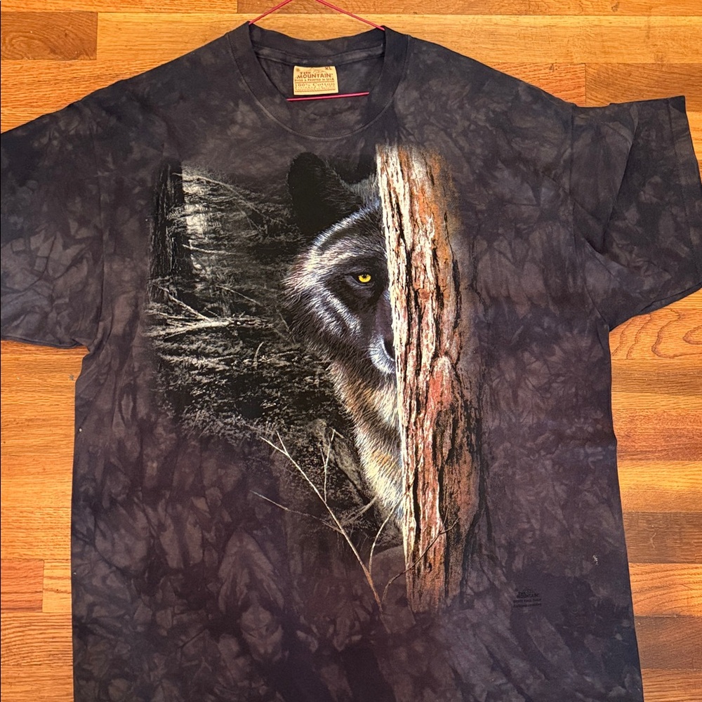 The Mountain Dark Tie-Dye Wolf T-Shirt